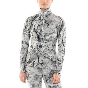 Icebreaker 250 Vertex LS Half Zip Thermal Top Sz XS In Glacier Snow